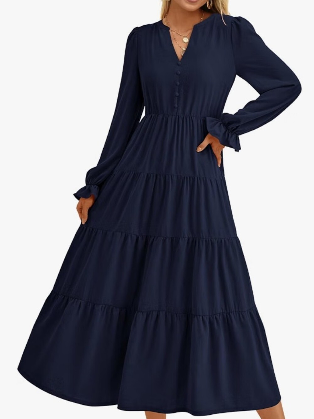 Women's royal blue dress.